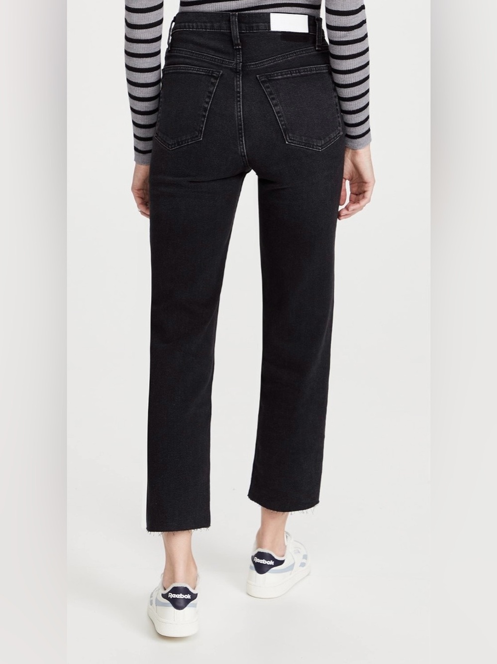 RE/DONE 70s Stove Pipe Jeans in Washed Noir Size 27 (NWT) Retail $265
